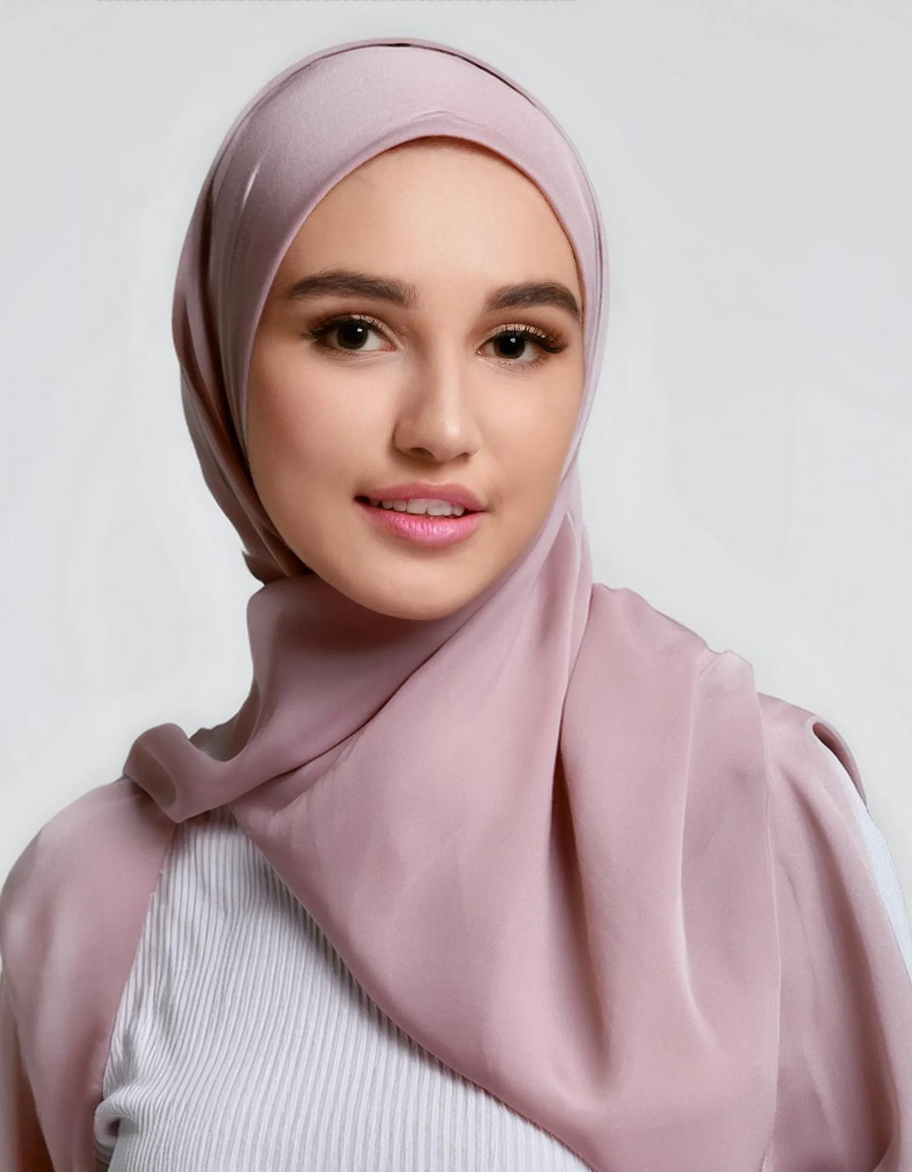Pastel Pink Chiffon Hijab