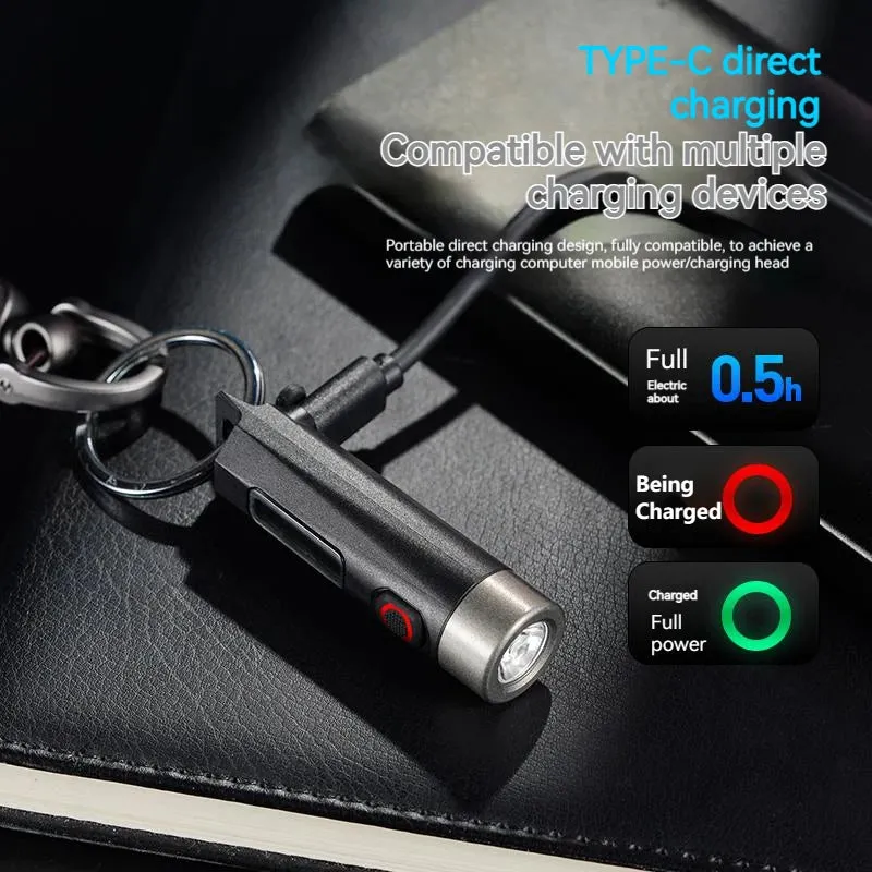 Philips SFL1121 Newest Portable Flashlight LED Rechargeable Mini EDC Keychain Flashlights Camping Lamp For Hiking Self Defense