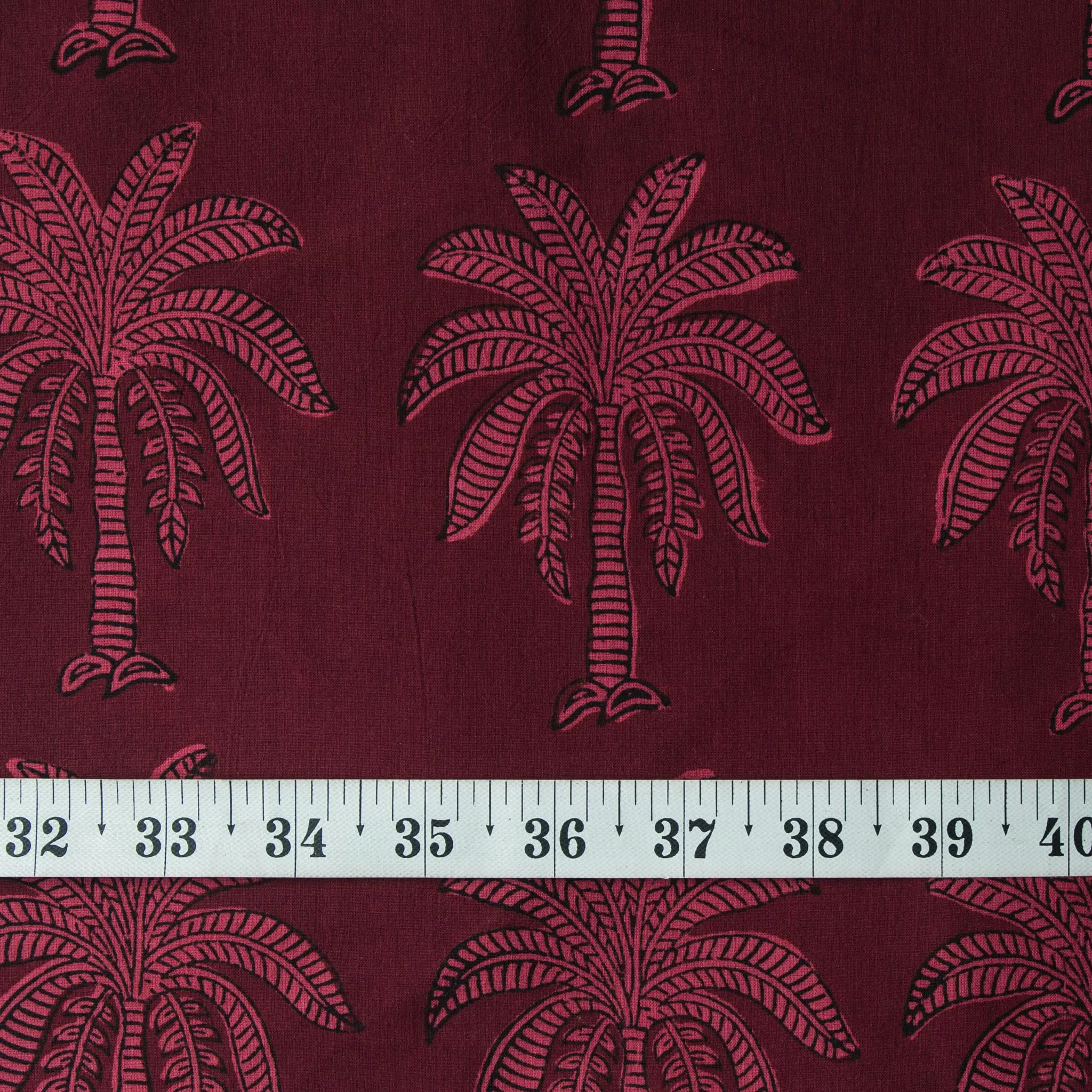 Pink Bagh Handblock Printed Cotton Fabric