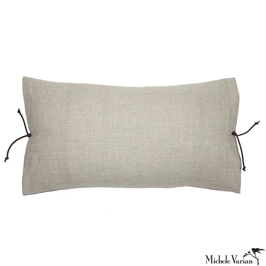 Printed Linen Pillow Cloudy Amber 12x22