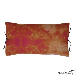 Printed Linen Pillow Cloudy Amber 12x22