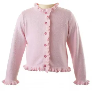 Rachel Riley Soft Pink Frill Cardigan