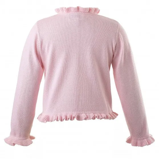 Rachel Riley Soft Pink Frill Cardigan
