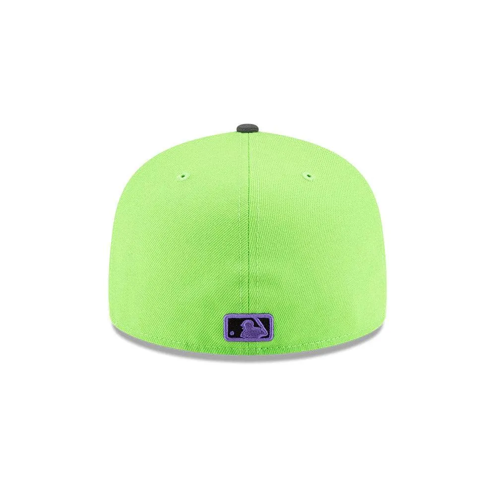 Rays New Era Lime Green Grey Two Tone City Connect Skyway Skate Tampa Bay 59Fifty Fitted Hat
