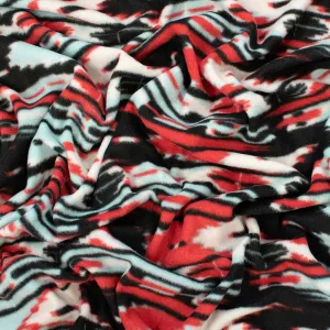Red Aztec Printed Polar Fleece Design 7