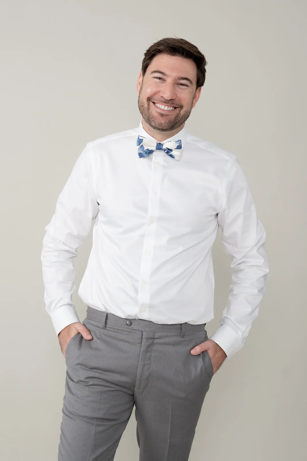 Satin Floral Print Bowtie | Made To Order