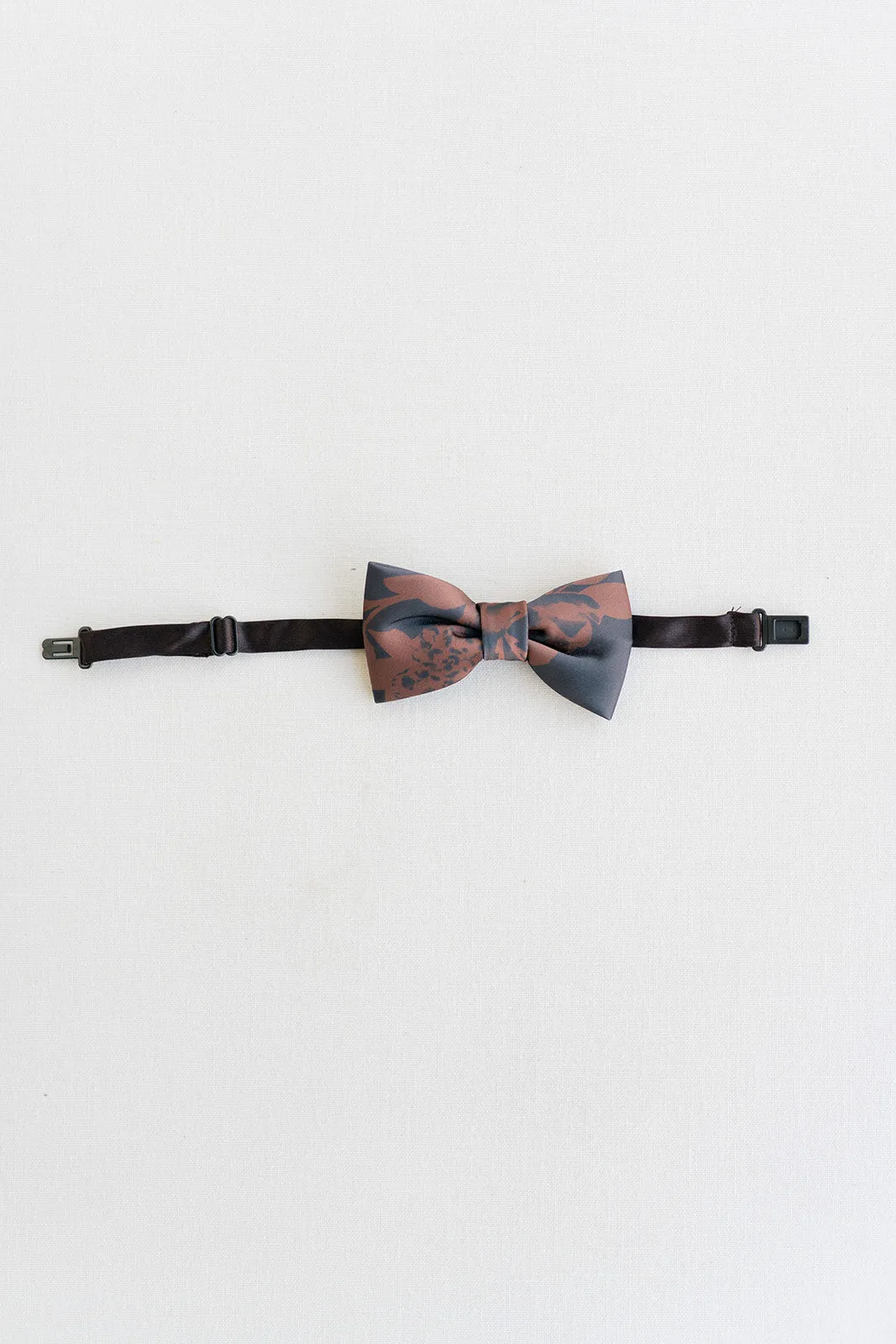 Satin Floral Print Bowtie | Made To Order