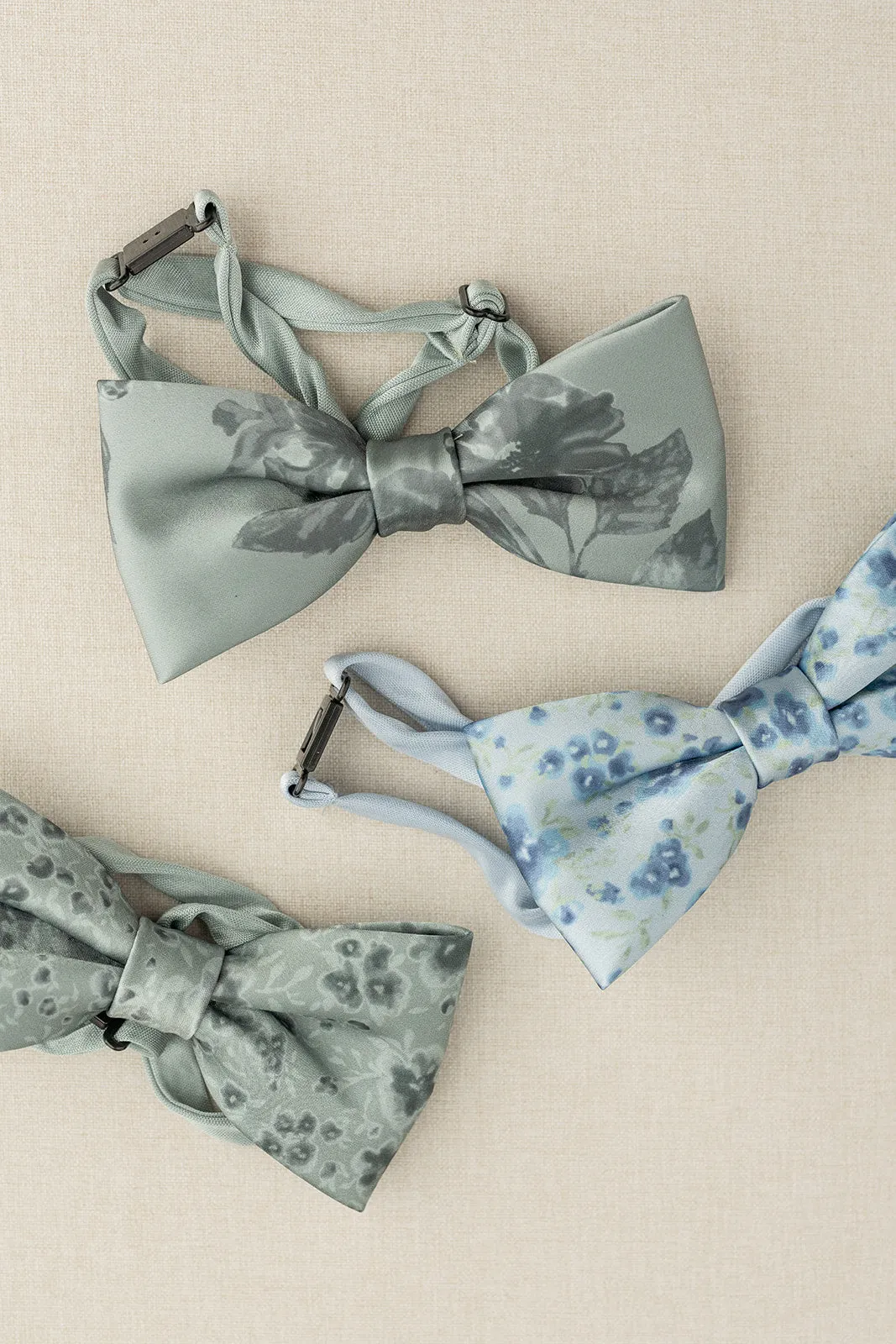 Satin Floral Print Bowtie | Made To Order