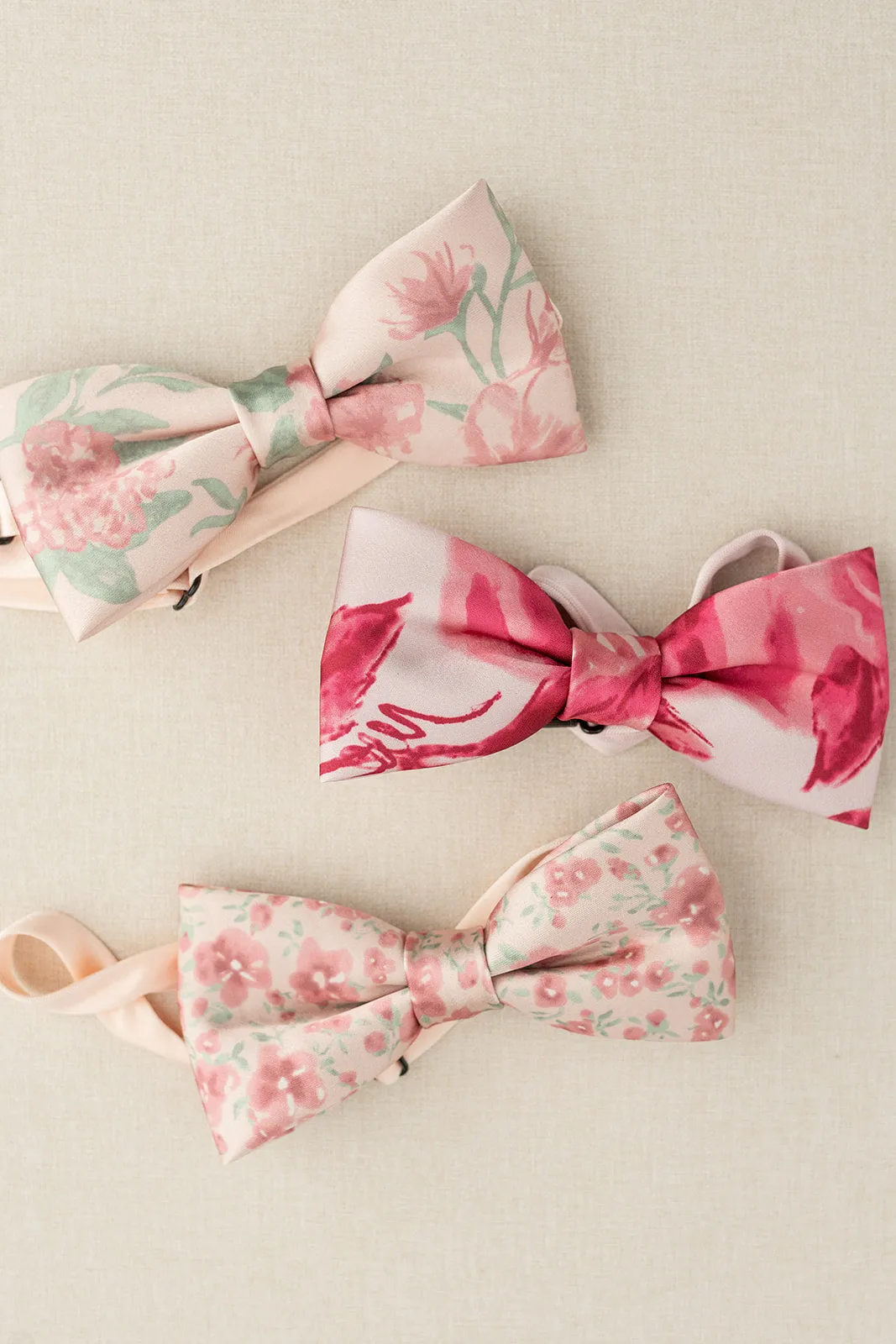 Satin Floral Print Bowtie | Made To Order