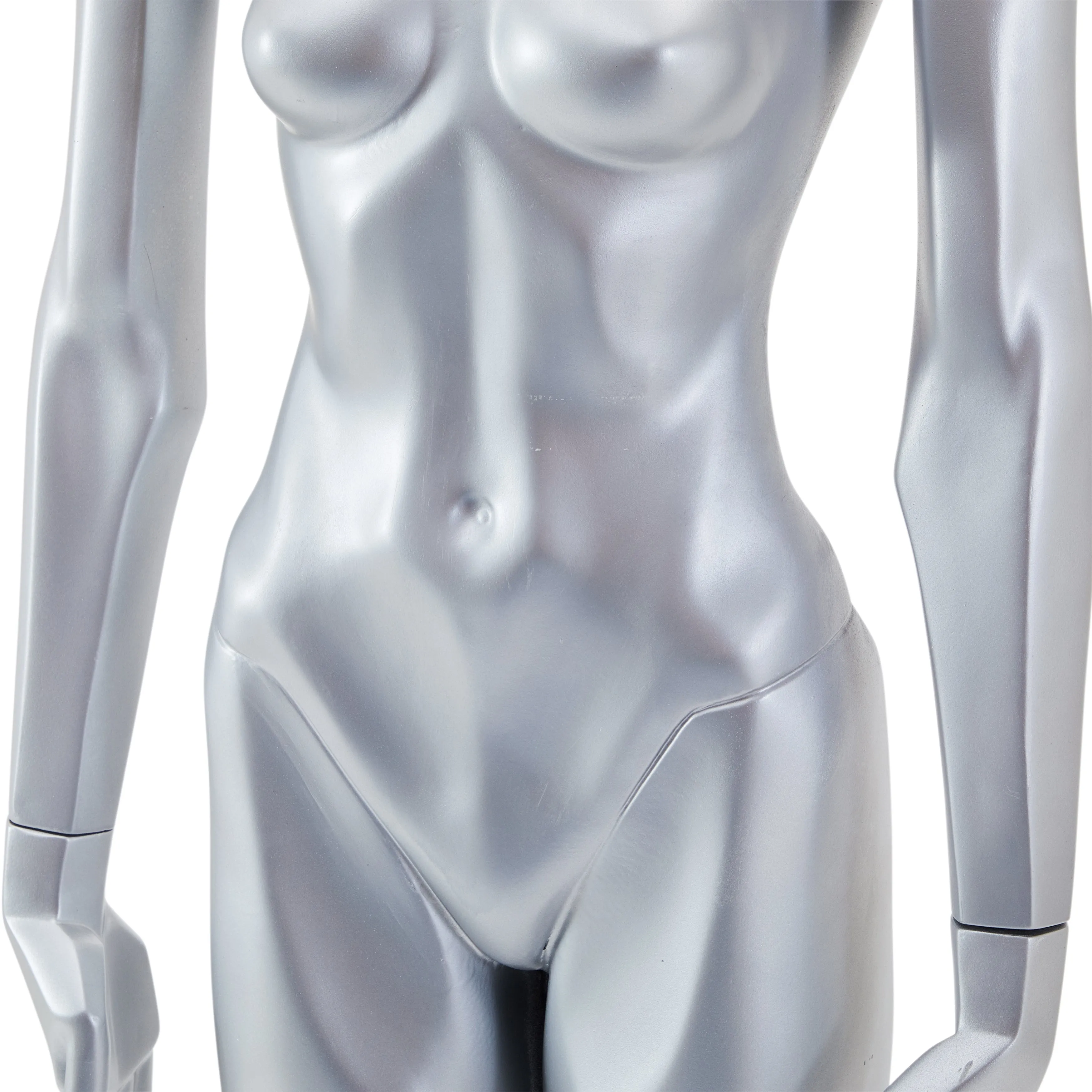 Silver Female Abstract Mannequin Sculpture
