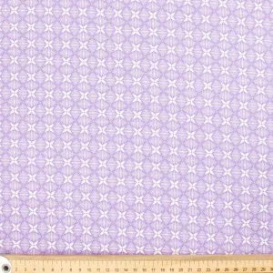 Spring Blooms Collection #10 Purple Geometric Line Floral Cotton Prints