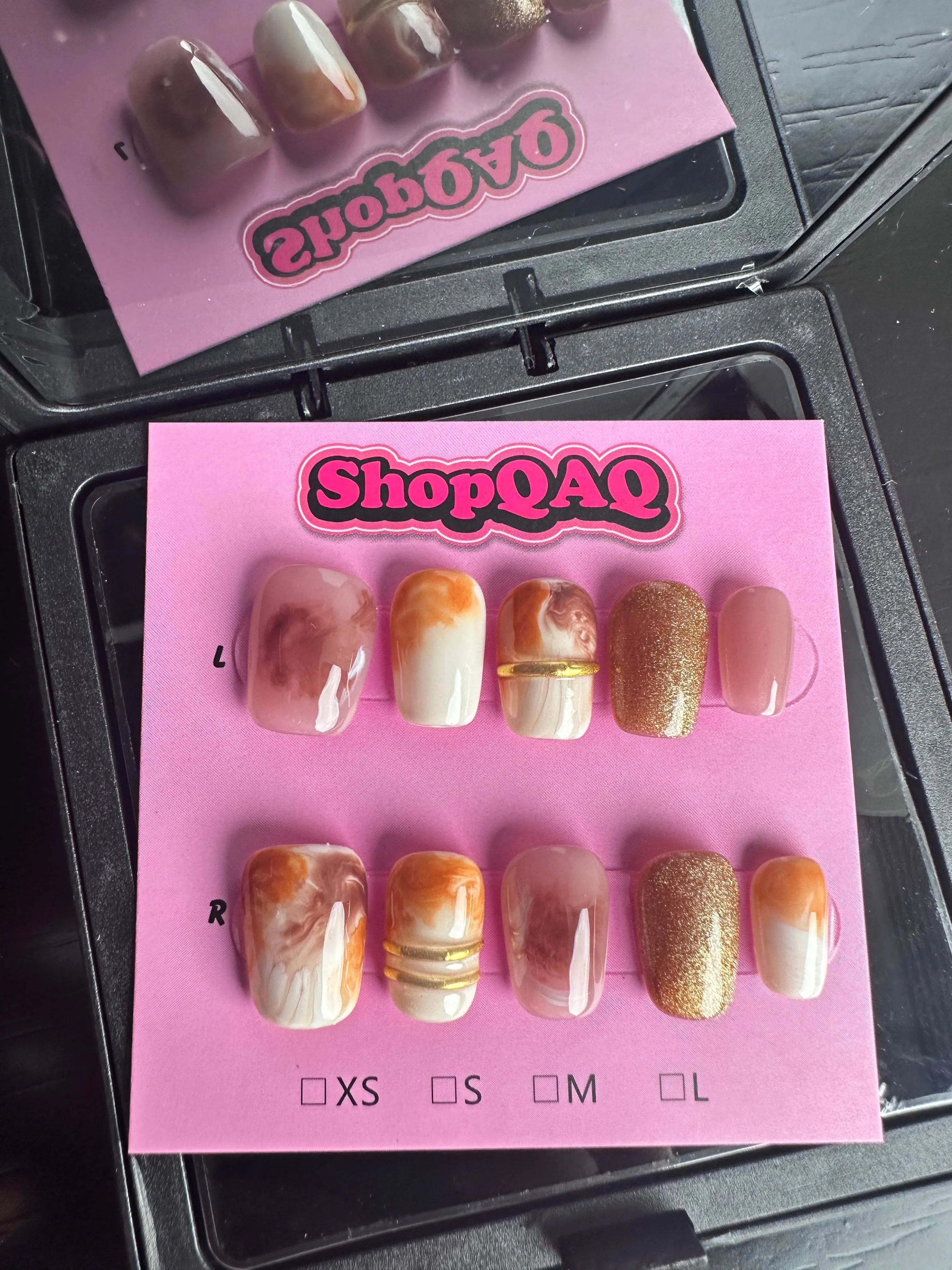 Vintage Mocha Autumn/Winter Gradient Short Press-On Nails - Retro Brown Mahogany, Handcrafted Brightening Nails