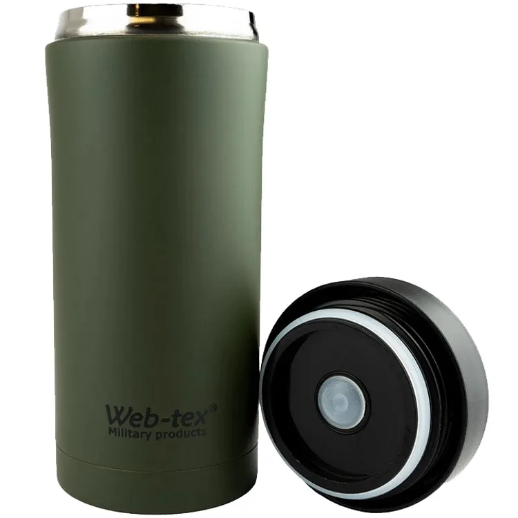 Web-Tex Ammo Pouch Flask - Olive Green 330ml